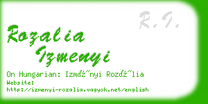 rozalia izmenyi business card